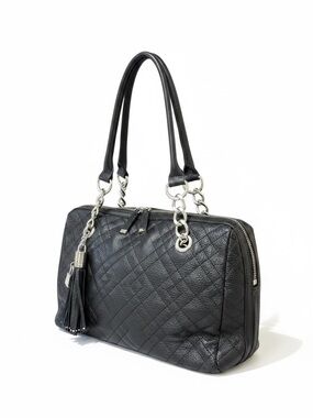 Calvin Klein Black Quilted Leather Shoulder Bag